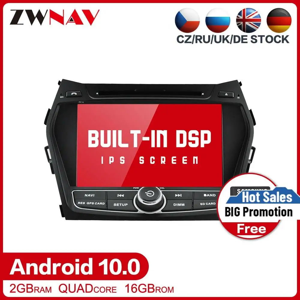 DSP android 10 0 автомобильный dvd мультимедийный плеер для Hyundai IX45 Santa fe 2013 2014
