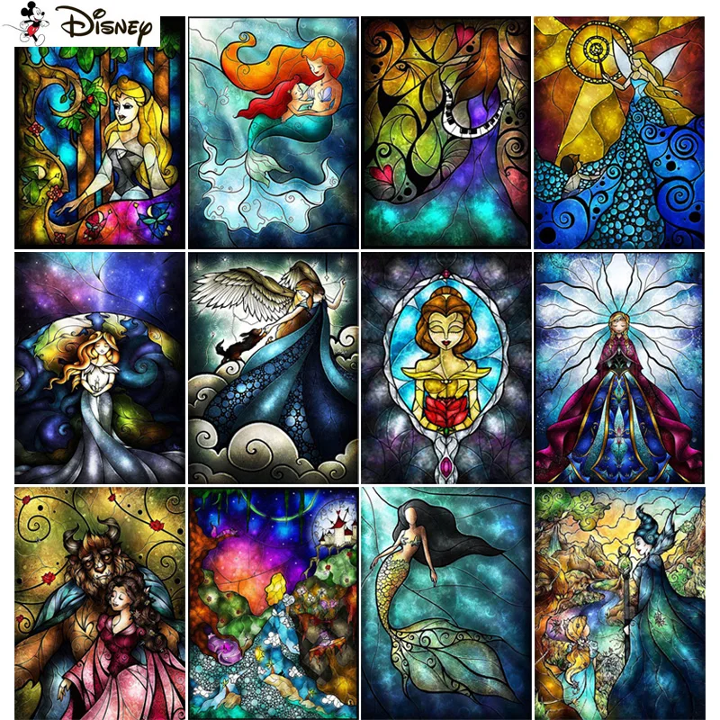 

Disney Diamond Painting Cross Stitch "Cartoon Princess" 5D DIY Diamond Embroidery Full Square/round Rhinestone Of Picture