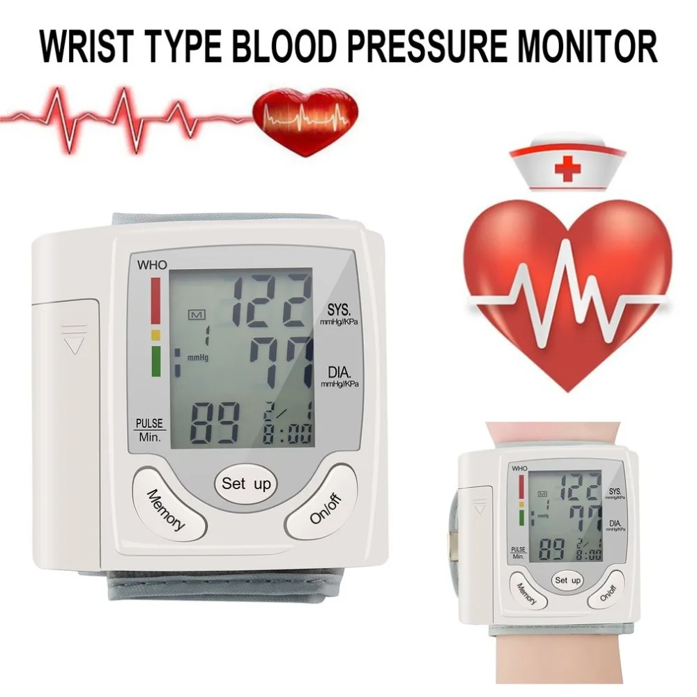 

Automatic Digital LCD Display Wrist Monitor Heart Beat Rate Pulse Meter Measure White Convenient Carry