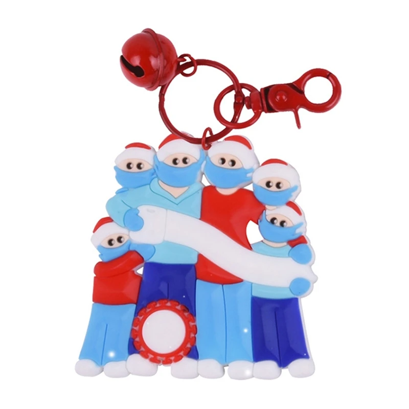 

Christmas Snowman Keychain Xmas Tree Hanging Pendants Keyring Family Ornament