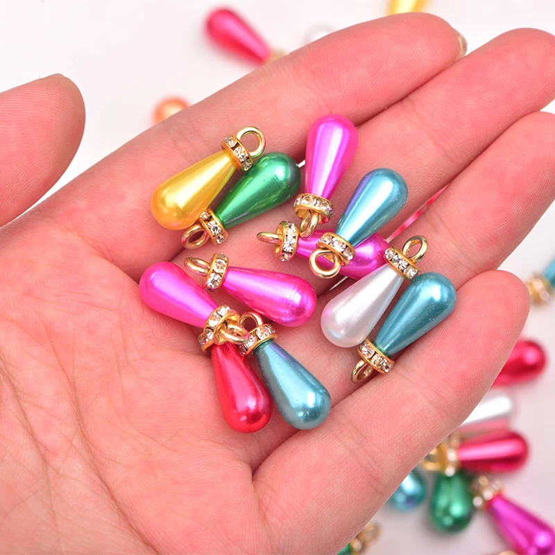 20 шт. бусины-подвески с искусственным жемчугом 8 х15 мм | Дом и сад