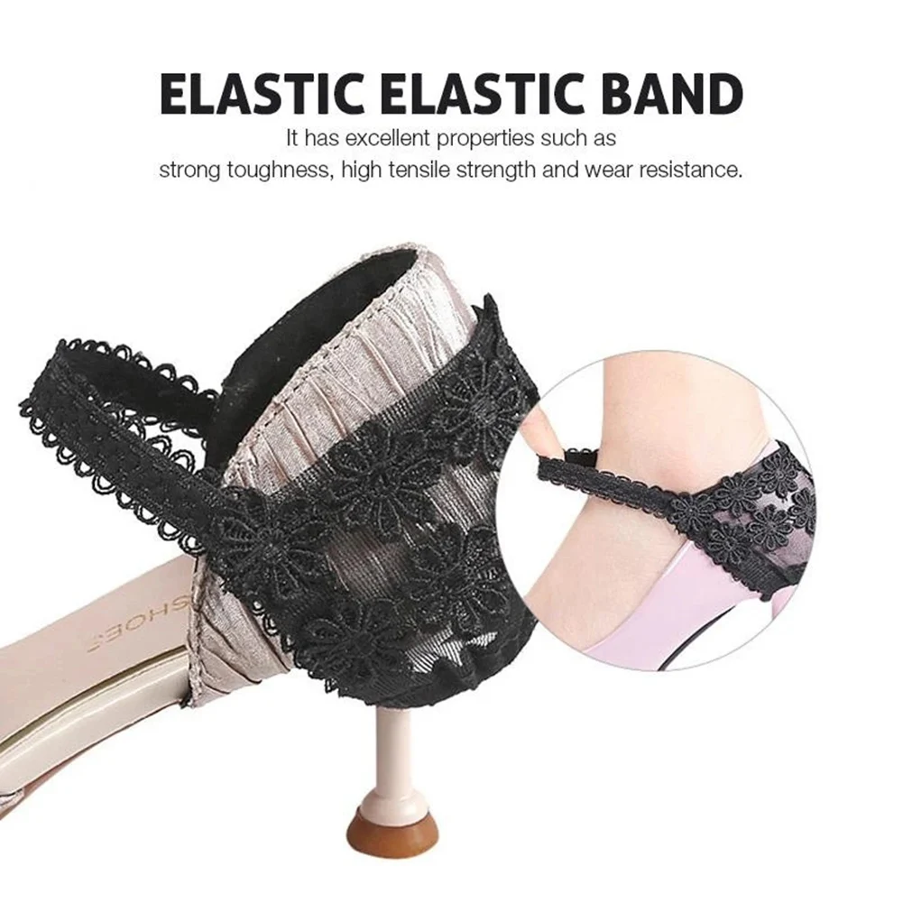 

1 Pair High-Heeled Shoes Anti-drops Heel Straps Non Slip Lace Heel Straps for High Heels B2Cshop