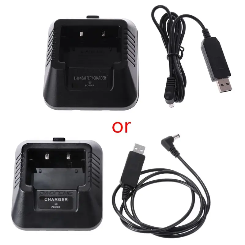 UV 5R USB Батарея Зарядное устройство для Baofeng 5RE DM иди и болтай Walkie Talkie Ham