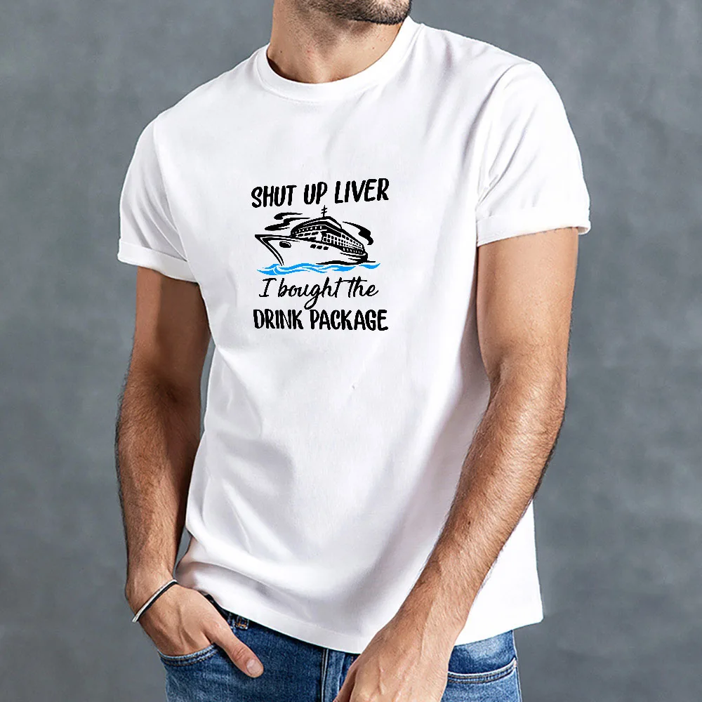 Летняя мужская футболка забавная Мужская с круглым вырезом и коротким рукавом