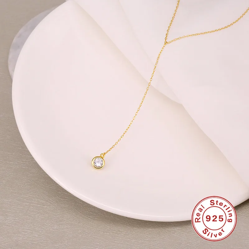 Ожерелье ROXI из стерлингового серебра 925 пробы женское ожерелье с золотым