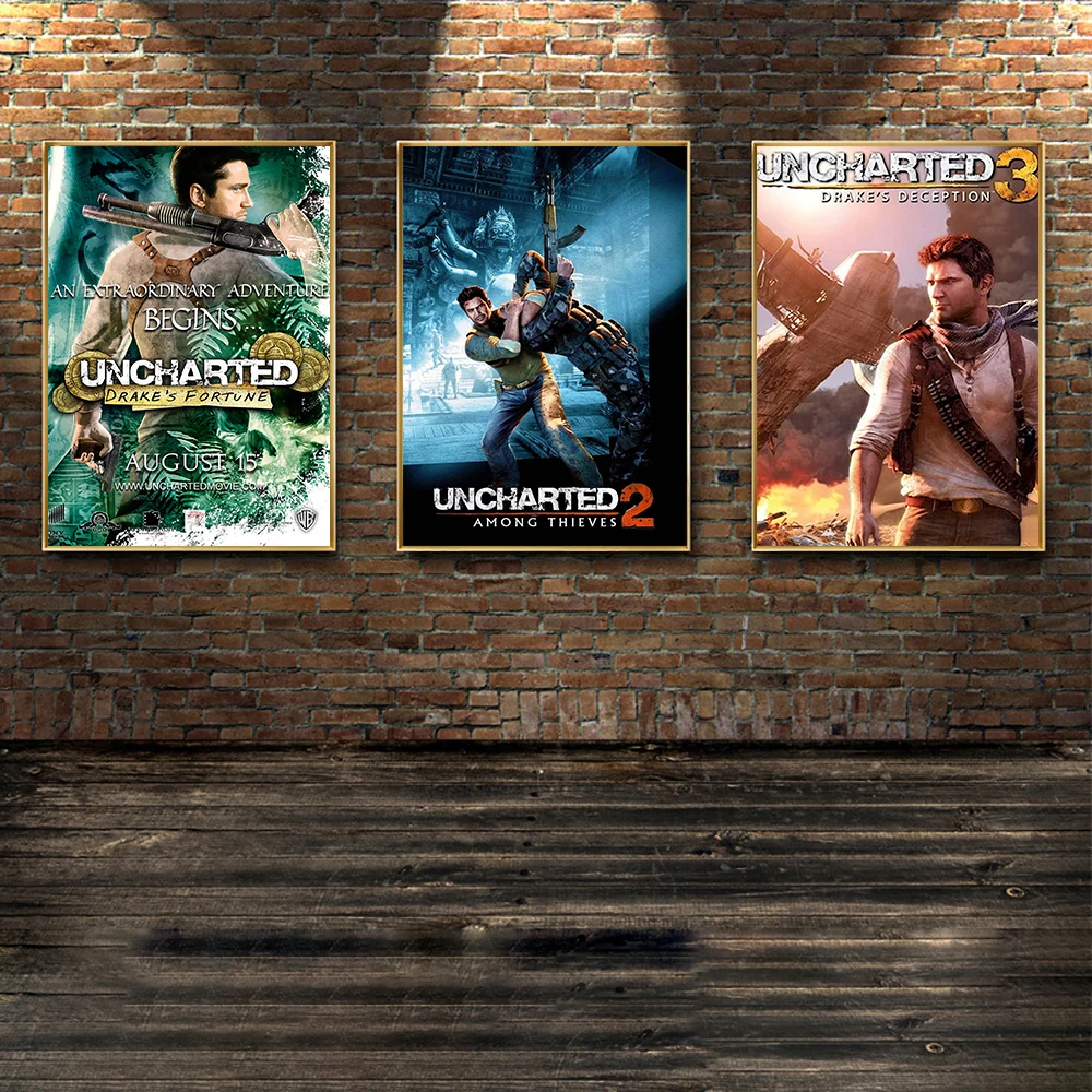 

Uncharted Classic Game Canvas painting Poster Bar Cafe Living Room Dining room Wall Decorative Paintings