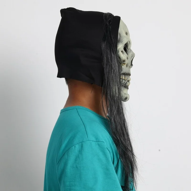 Черные волосы ужас Череп лицо планшетов страшные представления праздвечерние