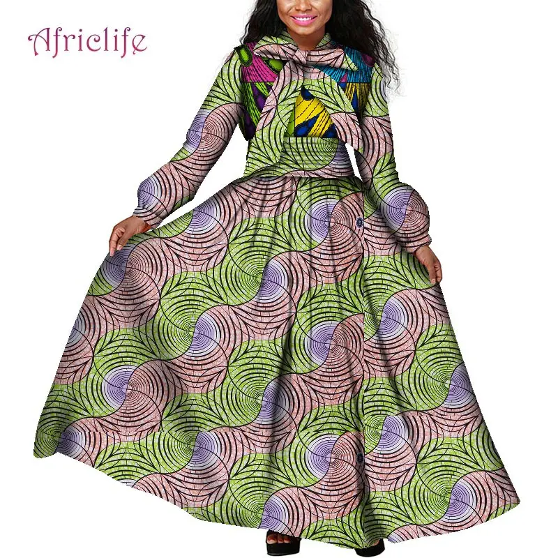 Платья макси большого размера африканская одежда восковая ткань Дашики Анкара