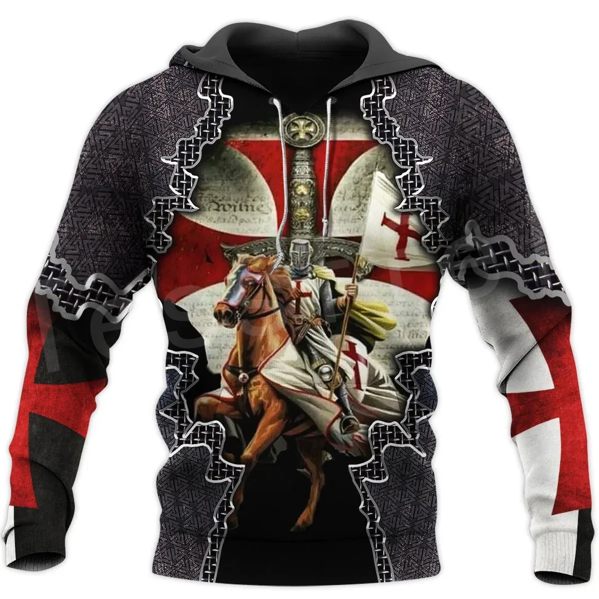 Tessвам рыцарский Templar костюм армированный пуловер Новая мода Harajuku уличная одежда