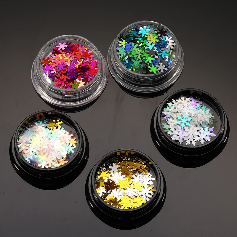 1 коробка блестящая голографическая Снежинка для ногтей Блестки блестки цветные