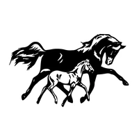 beauty horse auto stickers on the car vinyl decal for rearview mirror car head engine cover windows decoration