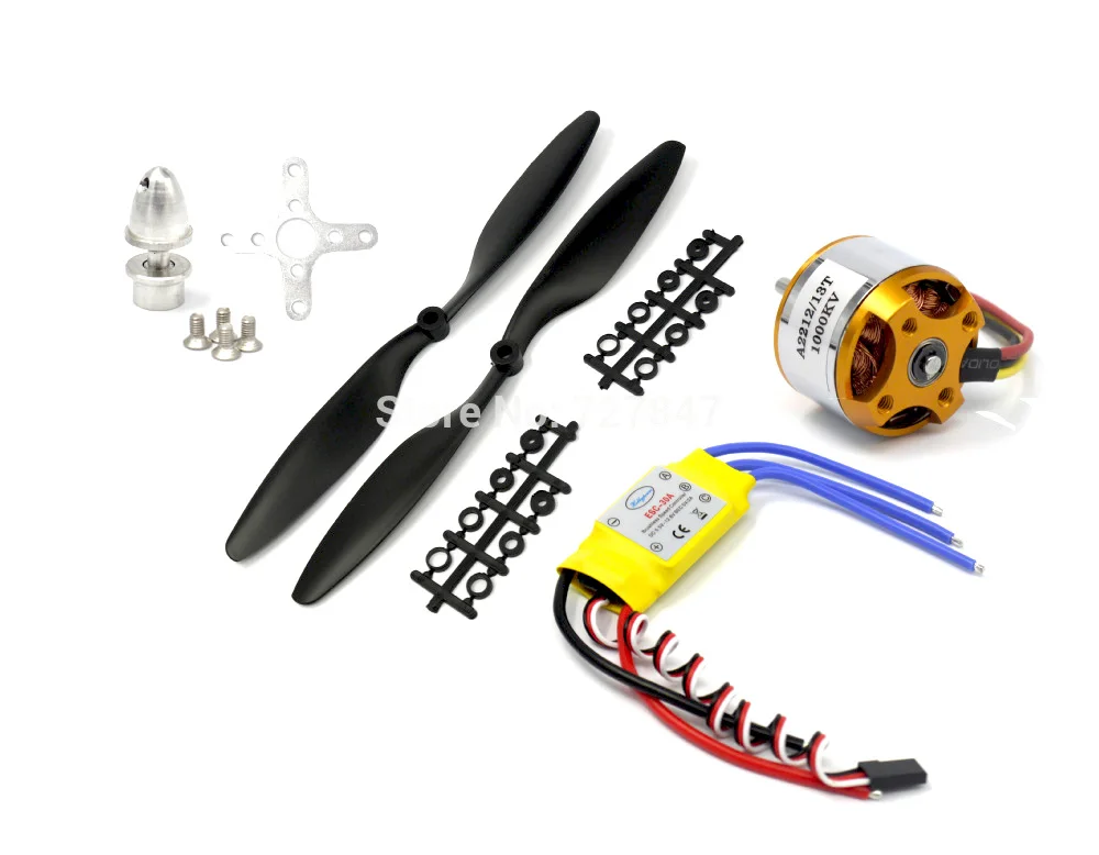 6 компл./лот A2212 1000KV бесщеточный внешний мотор + 30A ESC 1045 пропеллер (1 пара) Quad-Rotor
