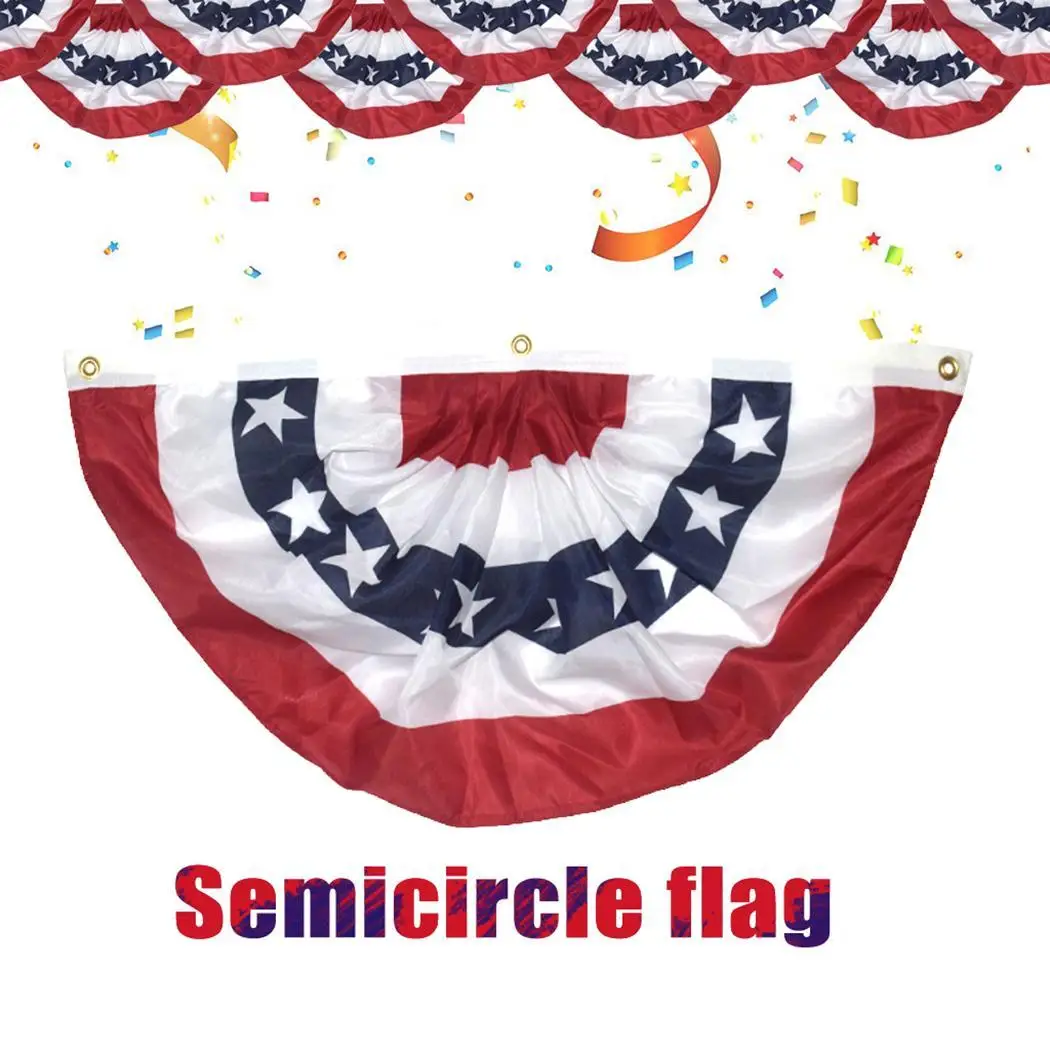 США плиссированный флаг звезды полосы американские флаги полукруг многоцветная