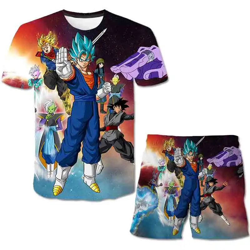 

Fashion New 3D Dragonball Z T-Shirt Print Boys Clothes Children 2021 Summer Hot Sale Japan Cartoon Animation Kids Clothes 4-14T