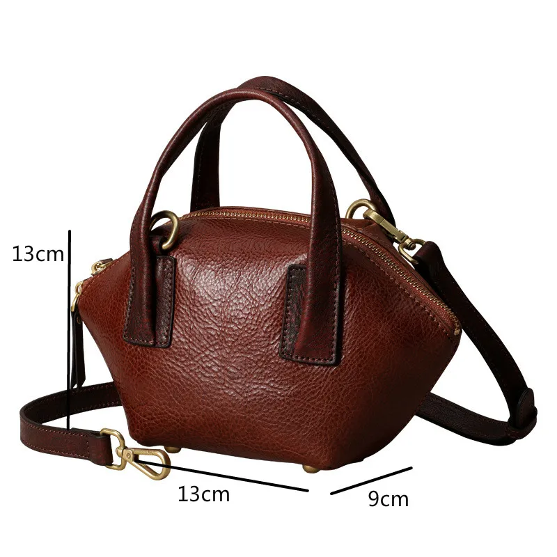 

YourSeason Female 2021 Vintage Handmade Cowhide Handbag Casual Solid Color Women Shoulder Bags Genuine Leather