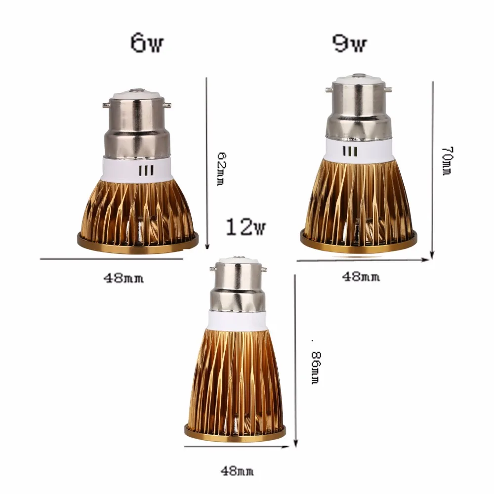 

High Power Lampada Spotlights 6W 9W 12W COB LED Lamp Light B15 B22 E14 E27 GU5.3 GU10 MR16 LED Spotlight for Home Chandelier
