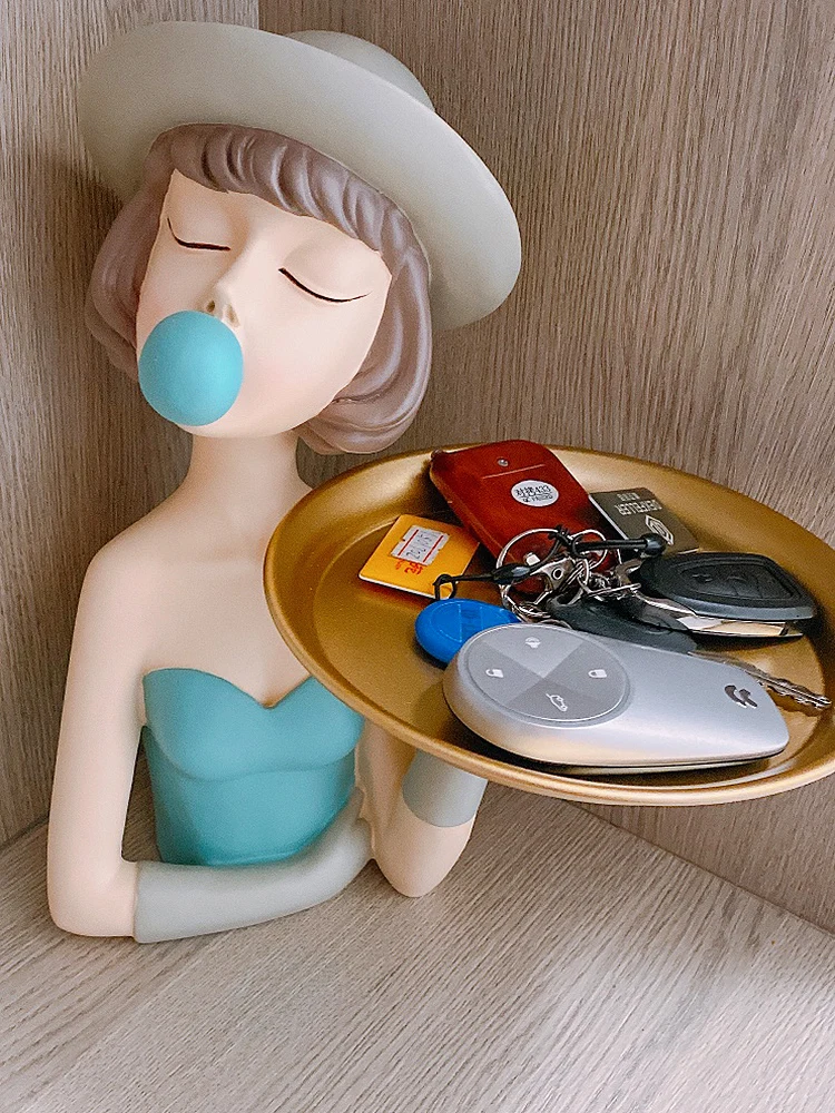 

Net red girl ornaments hand made girl heart lovely home TV cabinet decoration light luxury girl gifts