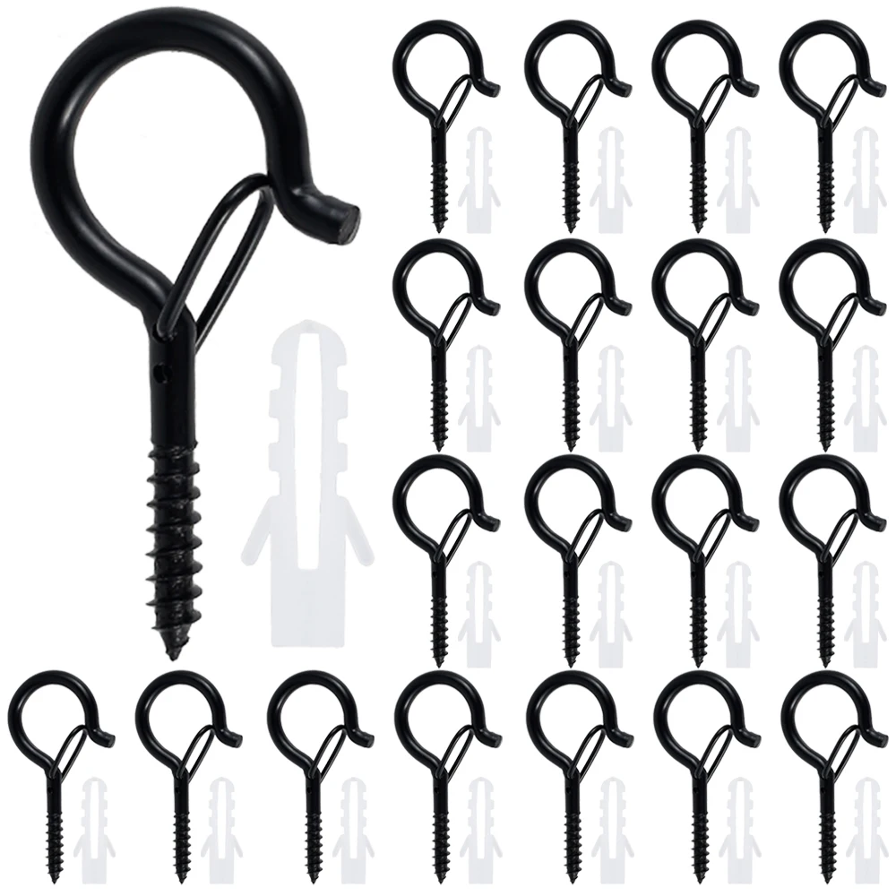 

20pcs Q-Hanger Heavy Duty Screw Hooks Multiple Uses for String Light Flower Pot Garden Yard Patio Kitchen Ornament Tool Hook Set