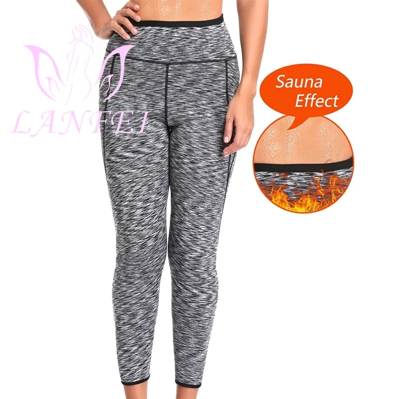 

LANFEI женские шорты для похудения с эффектом сауны, хит продаж, неопреновые леггинсы для пота, Формирователи, короткие леггинсы с высокой тали...