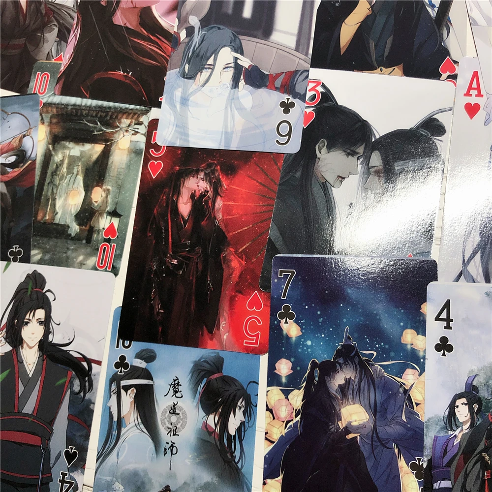 

Anime The Untamed Grandmaster of Demonic Cultivation Wei Wuxian Paper Poker Desk Playing Cards Board Creative Toy Cosplay Gifts