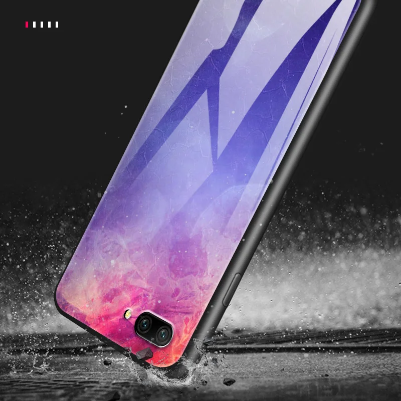 Чехол из закаленного стекла для huawei Enjoy 9s Honor 7A Pro 7C 7X 8A 8X9 10 Lite Magic 2 Play mate 20 Pro Nova2 3 4 Design Sky shell