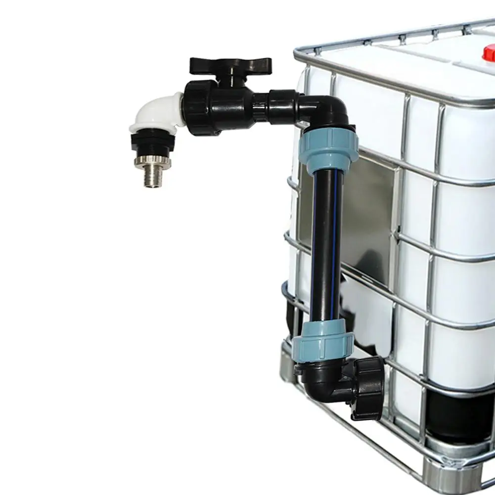 IBC Tank Swan Neck 3/4 дюйма адаптер с выпускным краном 2 грубой резьбой удлиняющий