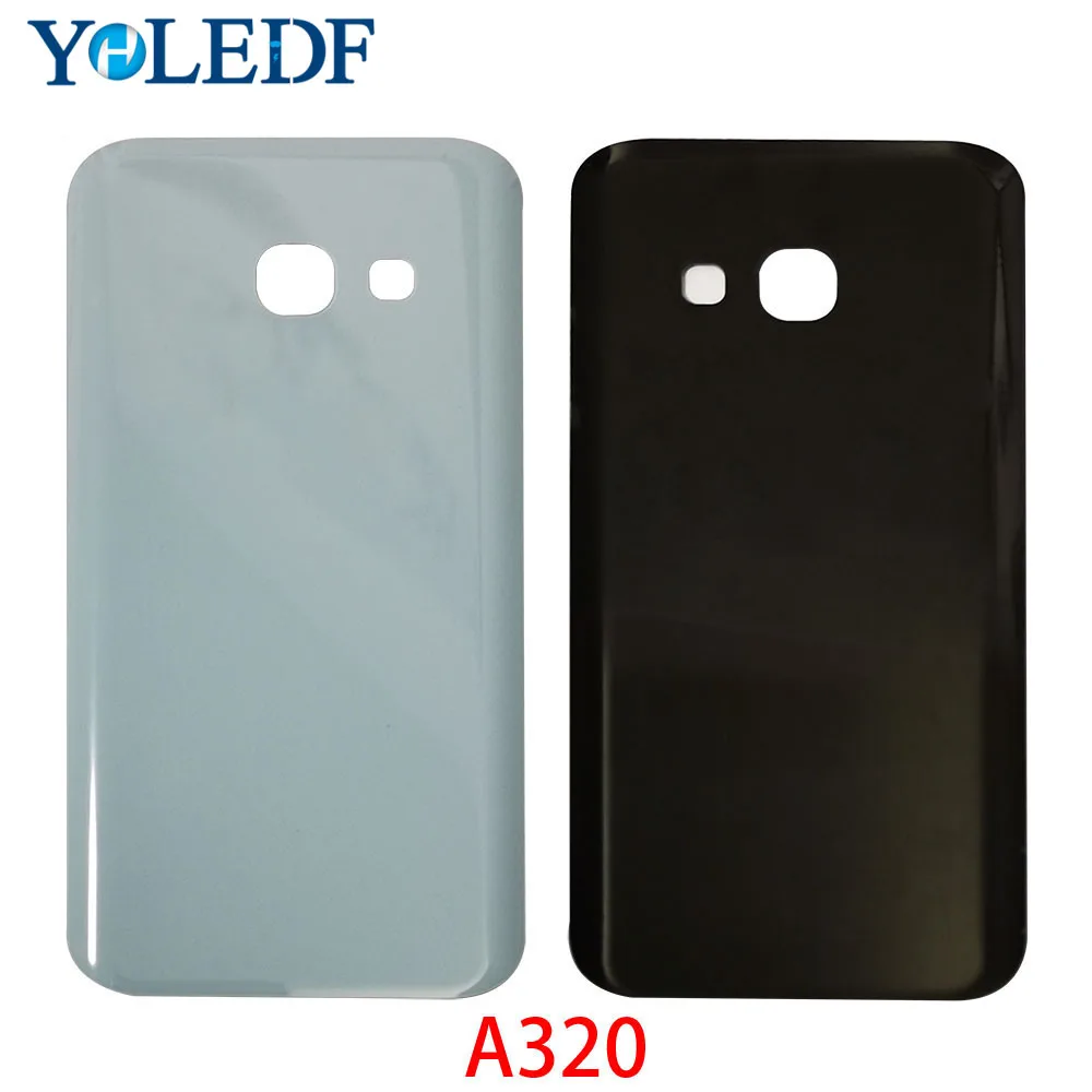 Заднее стекло для SAMSUNG Galaxy A3 A320 2017 задняя крышка батареи стеклянная Задняя Дверь