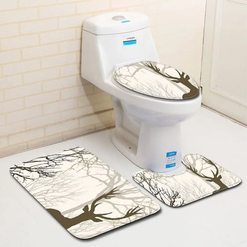 

Коврик с узором в виде пейзажа из дерева для ванной комнаты, коврик для пола, коврики для ванной, коврик для входной двери в ванной комнате