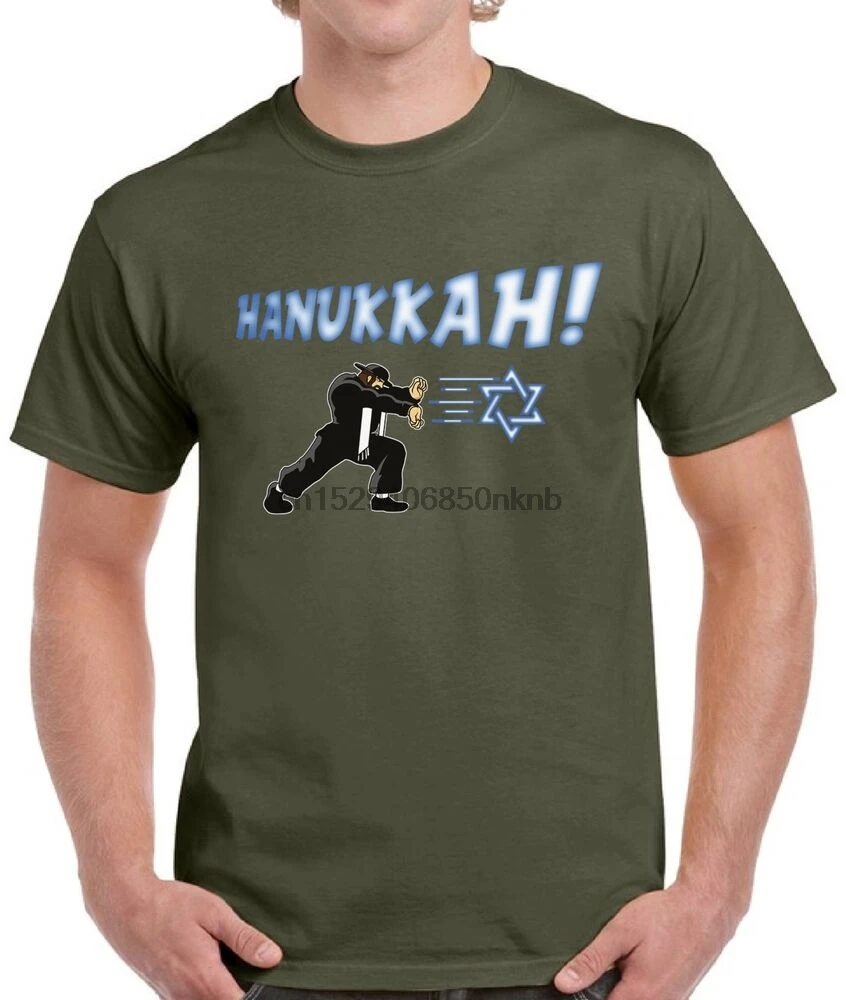 Мужские еврейские праздничные футболки Забавные hanukka подарки Топы |