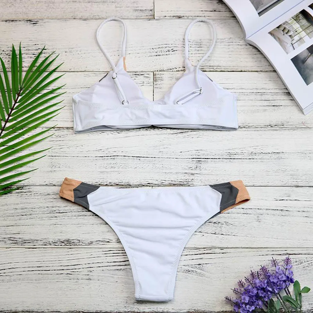 

Bikini 2021 Summer Solid Bikini Set Low Waist Swimwear Women Brazilian Bathing Suit Sexy Swimsuit Female Brazilian Biquini Sets