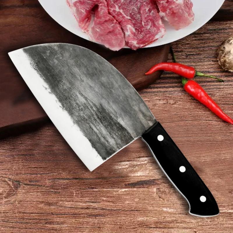 Кухонный нож кованый ручной работы для мясника измельчения костей из
