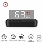 OBD2 HUD ваши зеркала и добавит позитива вашей головы до Дисплей C100 HUD цифровой Скорость проектор охранной сигнализации температура воды датчик оборотов в минуту KMH миль в час) или Скорость ometer