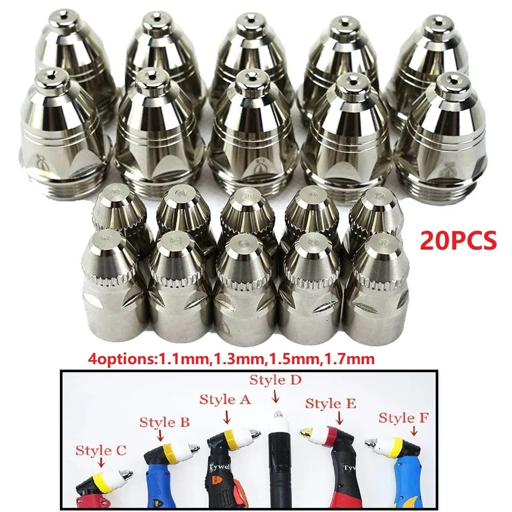 

20pcs Premium P80 Plasma Cutting Torch Consumable Cutting 60A 80A 100A P80 CNC Tip Electrode Nozzle For CUT-70 CUT-80 CUT-100