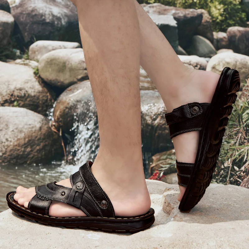 

Gladiator Men Sandals Sandalias Homens Men Summer Shoes Sandals Mens Comfort Walking Leather Sandalia Masculina De Praia For