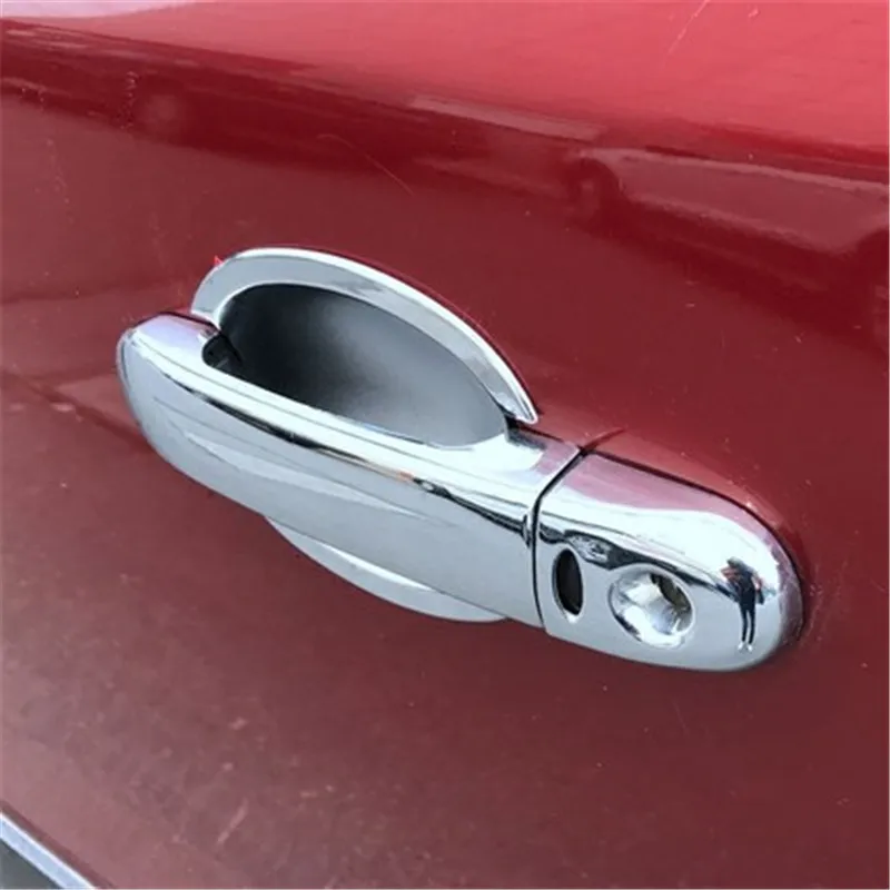 Фото Стайлинг автомобиля, подходит для Nissan Versa Tiida латио 2005-2010, хромированная дверная ручка из АБС-пластика, защитное покрытие дверной ручки, отде... №5