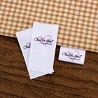 Пользовательская швейная этикетка, пользовательские этикетки для одежды-бирки из ткани, логотип или текст, хлопковая лента, пользовательский дизайн (MD3038)