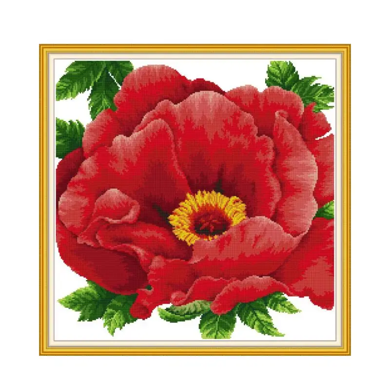 

H864 Begonia flowers cross stitch kit aida 14ct 11ct count printed canvas stitches embroidery DIY handmade needlework