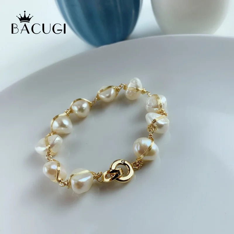 Натуральная свежая вода фотоэлемент подарок для женщин регулируемые браслеты и