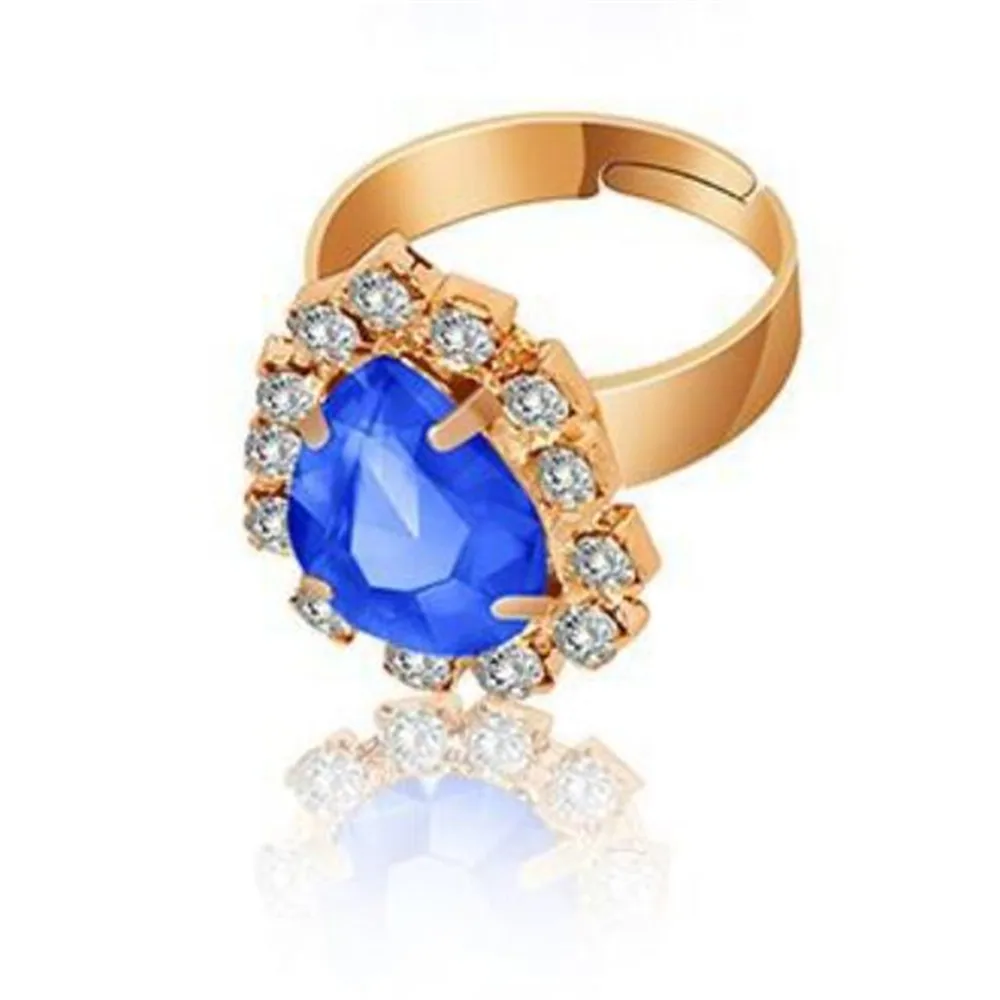 

Exquisite Fashion Blue Zircon Lace Ladies Jewelry Rings Necklace Earrings Wedding Accessories Valentine's Day Gifts Wholesale