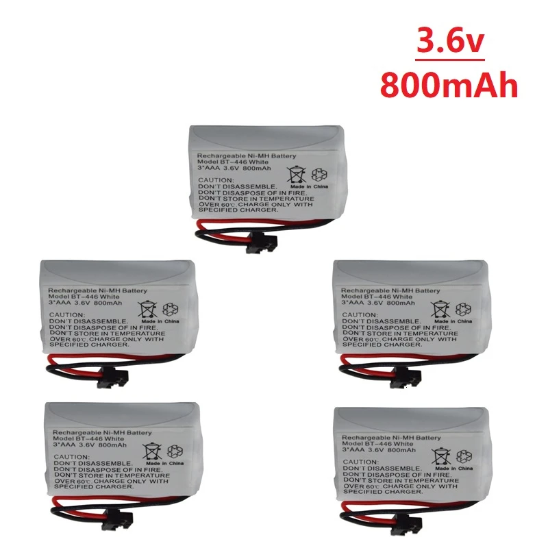 

Перезаряжаемая аккумуляторная батарея для телефона 3,6 В, 800 мАч, модель BT-446 BT446 Er-P512 3 * AAA 3,6 В, 800 мАч, 5 шт./компл.