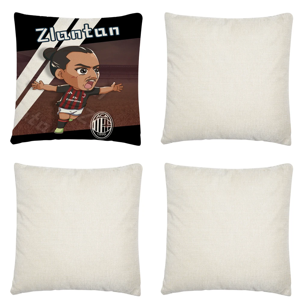 

Cartoon football player pattern Linen Cushion Cover Pillow Case for Home Sofa Car Decor Pillowcase 45X45cm