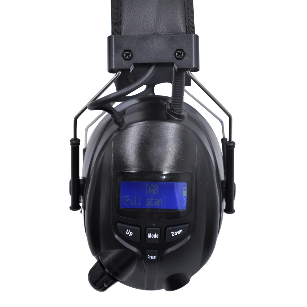 Protear DAB+/FM Защита слуха Bluetooth радио наушники для женщин перезаряжаемые литиевая батарея защита ушей наушники, черный