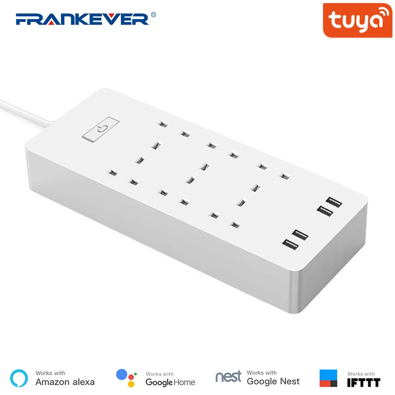 Смарт удлинитель FrankEver UK Wi Fi 6 дюймов 4 USB порта|Умные розетки| |