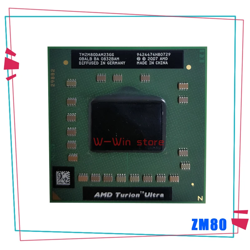AMD Turion X2 Ultra ZM-80 ZM 80 ZM80 2,1 ГГц двухъядерный двухпоточный ЦПУ процессор 32 Вт TMZM80DAM23GG разъем S1 (art.: 3a35692aa49) - 3a35692aa49