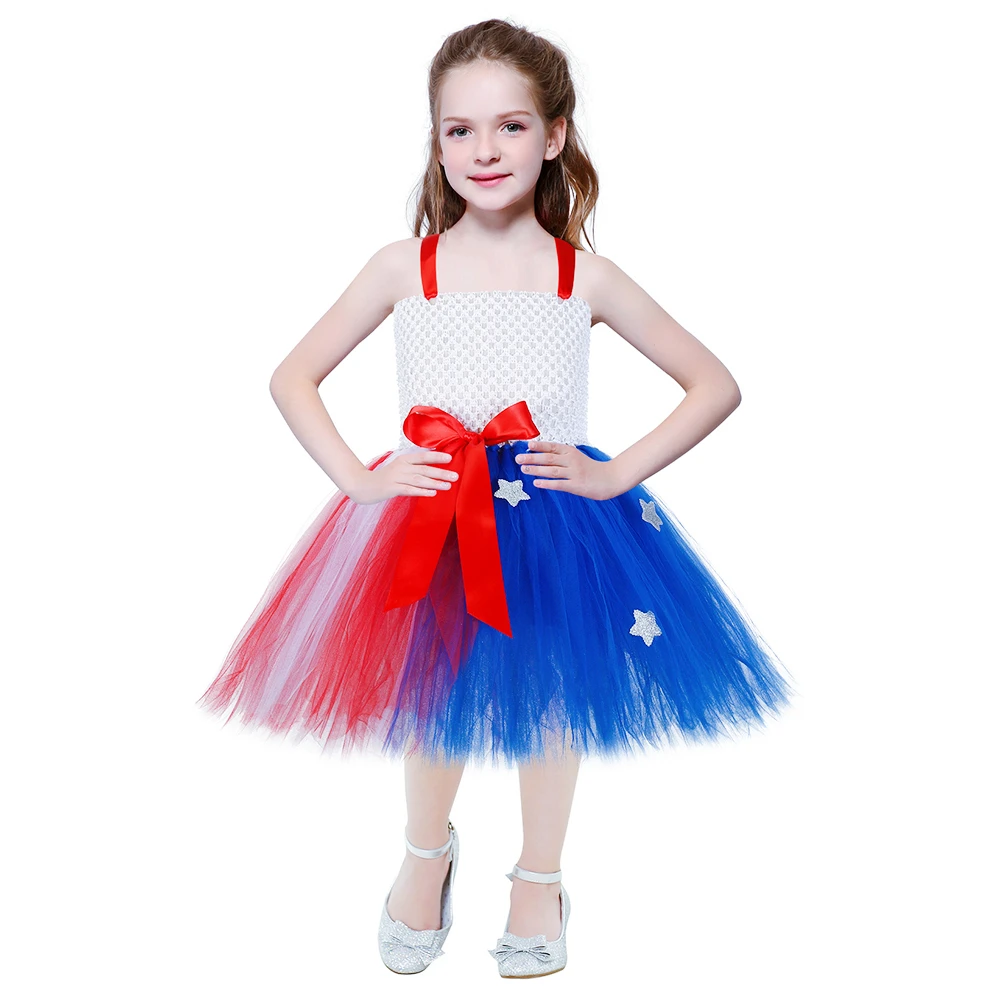 Чудо-платье-пачка для девочек костюм супергероя Хэллоуина вечеринки Дня