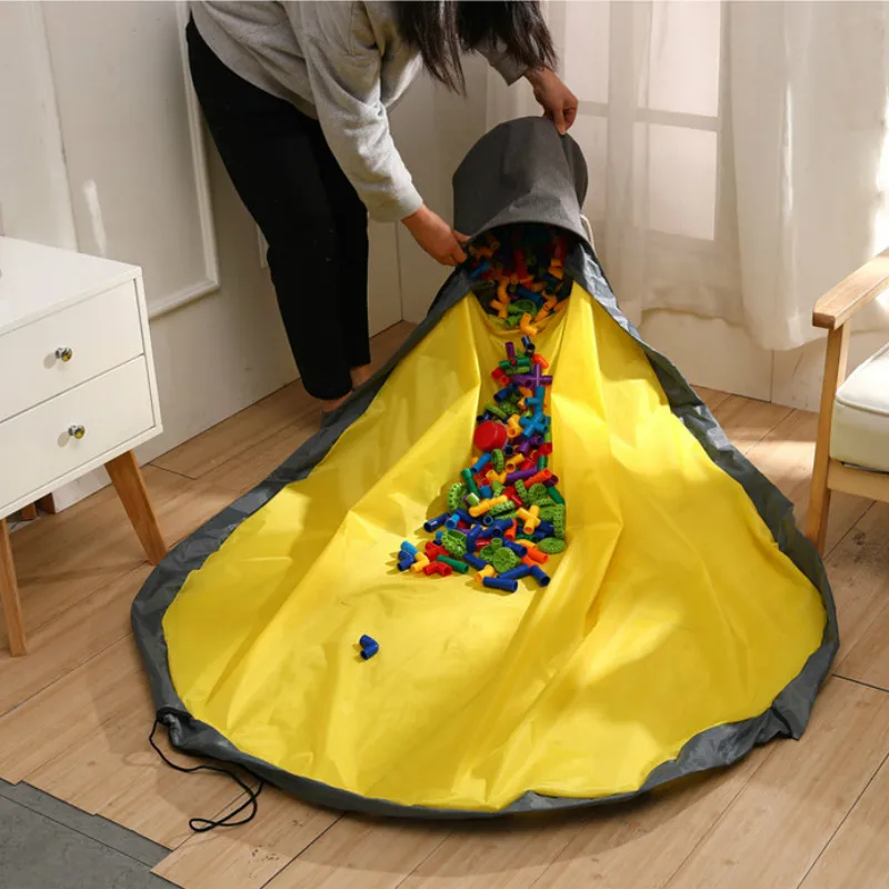 

New Portable Foldable Kids Play Toy Clean-up and Storage Bag Container Multifunctional Portable Toys Fashion Practical Storage