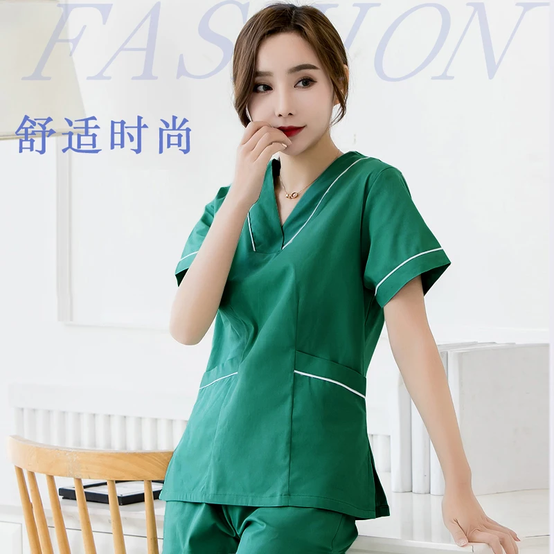 Модные медицинские скрабы униформа для красоты и здоровья женская рубашка из