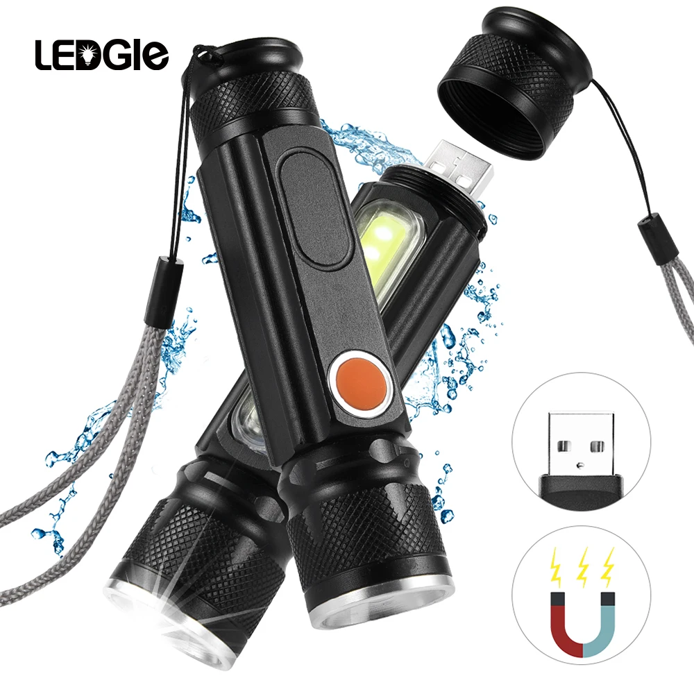 

2 PCS Upgrade Led High Powerful Flashlight IP65 Cree XML-T6 Zoomable Torch lanterna Tactical Light Bicycle lantern zaklamp Lamp
