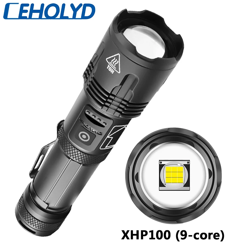 XHP160.2 16-core самый яркий светодиодный фонарик Мощность банк 10000mAh фонарь Usb