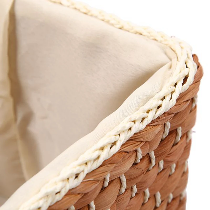 

Manual Woven Storage Basket Handmade Laundry Wicker Baskets Sundries Organizer Clothes Toys Container Decoration